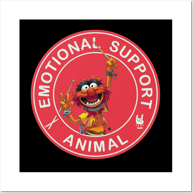 Drummer emotional support animal Wall Art by projeksambat